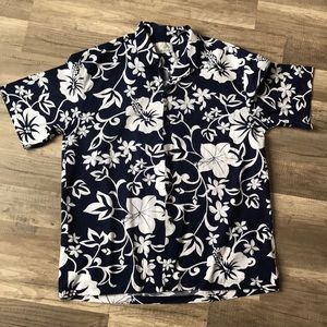 Men’s Hawaiian Shirt Large Slim Fit